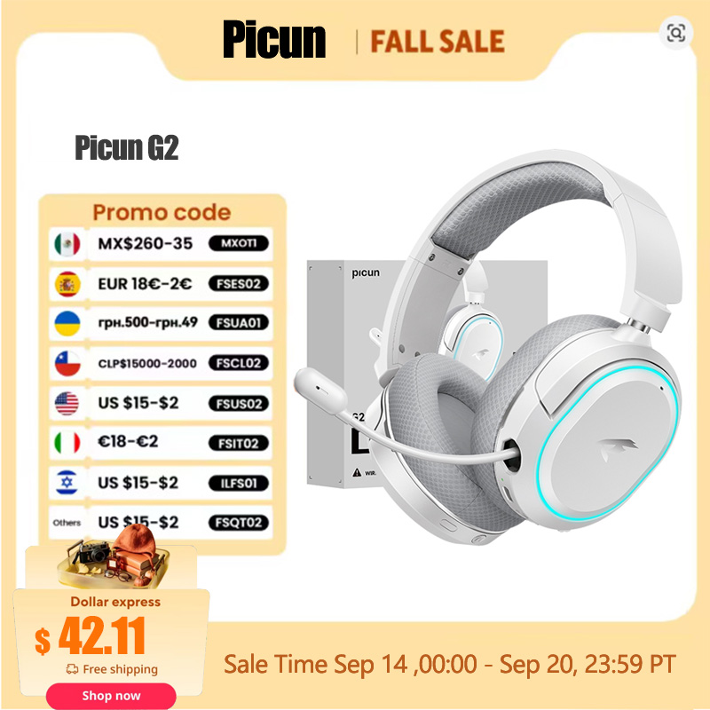 Picun G2 2.4GHz Bluetooth Wire - đánh giá và giá Gaming Headset Rgb
