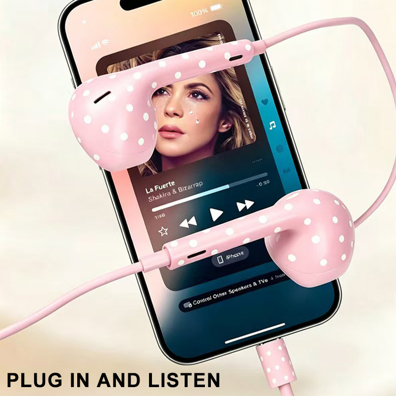 Cute Polka Dot Type‑c Wired Ea - đánh giá và giá Wired Earphone Mic