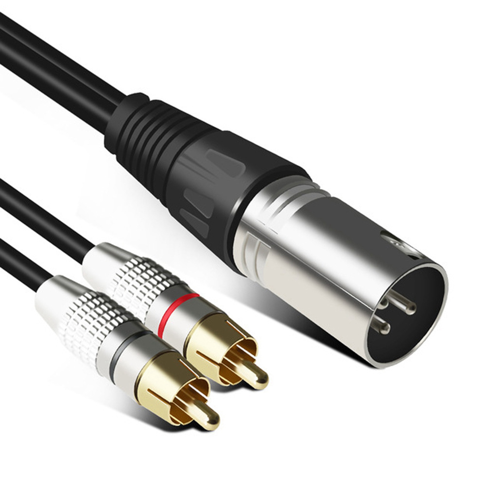 1 XLR Male to 2 RCA Male Plug  - đánh giá và giá Audio Splitter Y