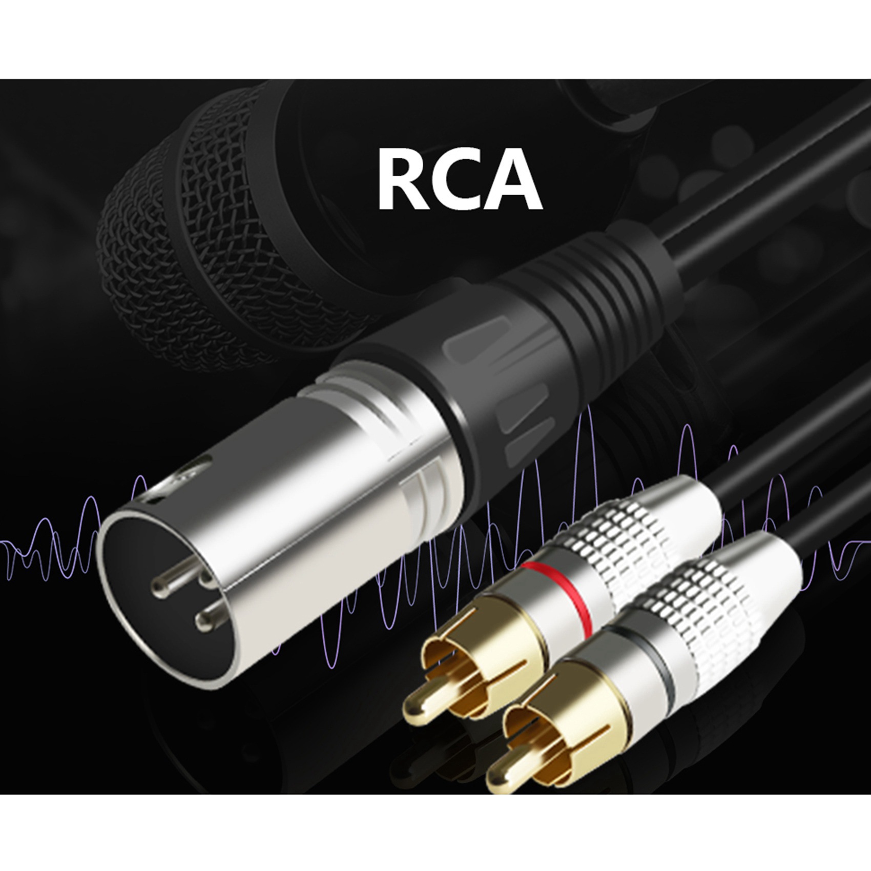1 XLR Male to 2 RCA Male Plug  - đánh giá và giá Audio Splitter Y